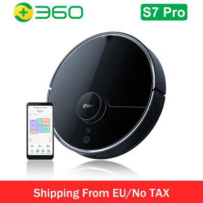 360 S7 Pro Robot Vacuum and Mop LiDAR Mapping 2650 Pa  No-Go Zones Selective Room Cleaning  Self Charge and Resume