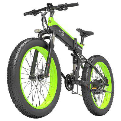 BEZIOR X1500 Electric Bike Fat Tire 12.8Ah Battery BMS 1500W Motor 26X4.0 Wheels 100KM Power-assisted Range MTB Bike