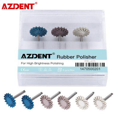 6pcs/Box AZDENT Dental Composite Polishing Diamond System RA Disc 14mm Wheel Oral Hygiene Teeth Polisher Kits Spiral Flex Brush