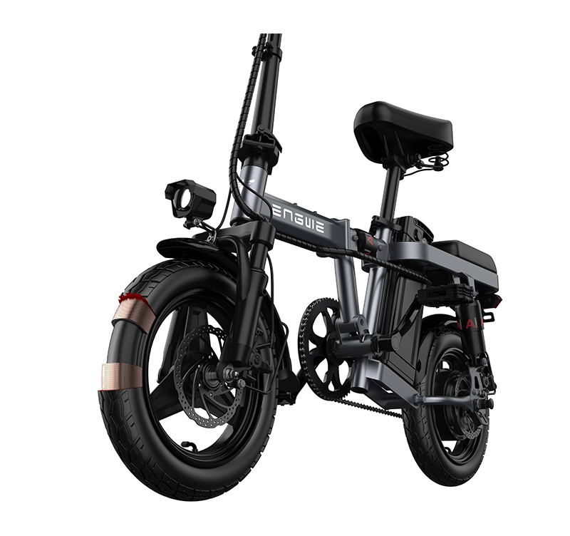 ENGWE T14 Folding Electric Bikes for Adults Teens 350W 19.2MPH 14 Inch Fat Tire 48V10AH Removable Lithium Battery