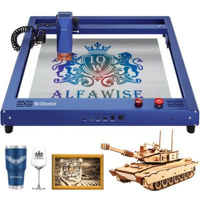 Alfawise Laser Engraver 40W / 60W Laser Engraving Machine 5W / 10W Output Power Laser Cutter Fitted with Dual Motor Higher Accuracy DIY Laser Engraver