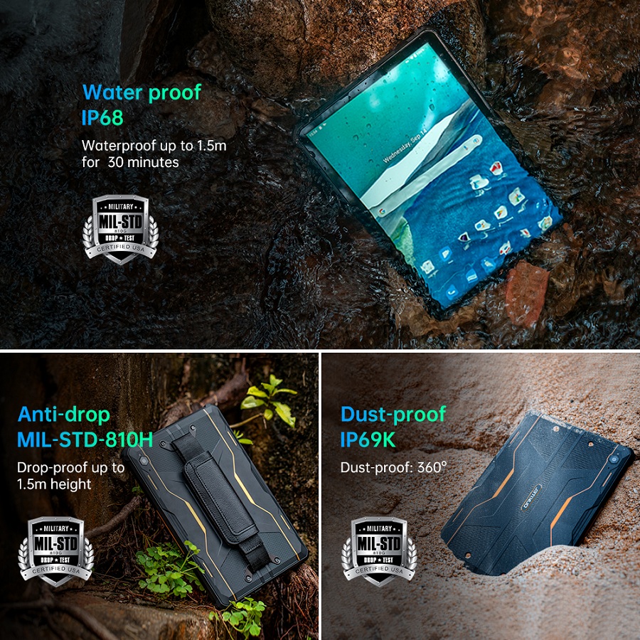 Oukitel RT2 Rugged Tablet 10.1 Inch FHD  20000mAh 8GB 128GB Android 12 Tablets 16MP Camera 33W Charge Pad